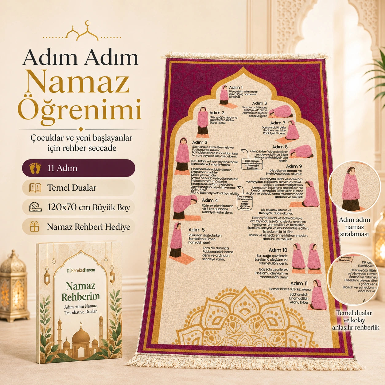 Berekethanem™ Namaz Öğretici Seccade