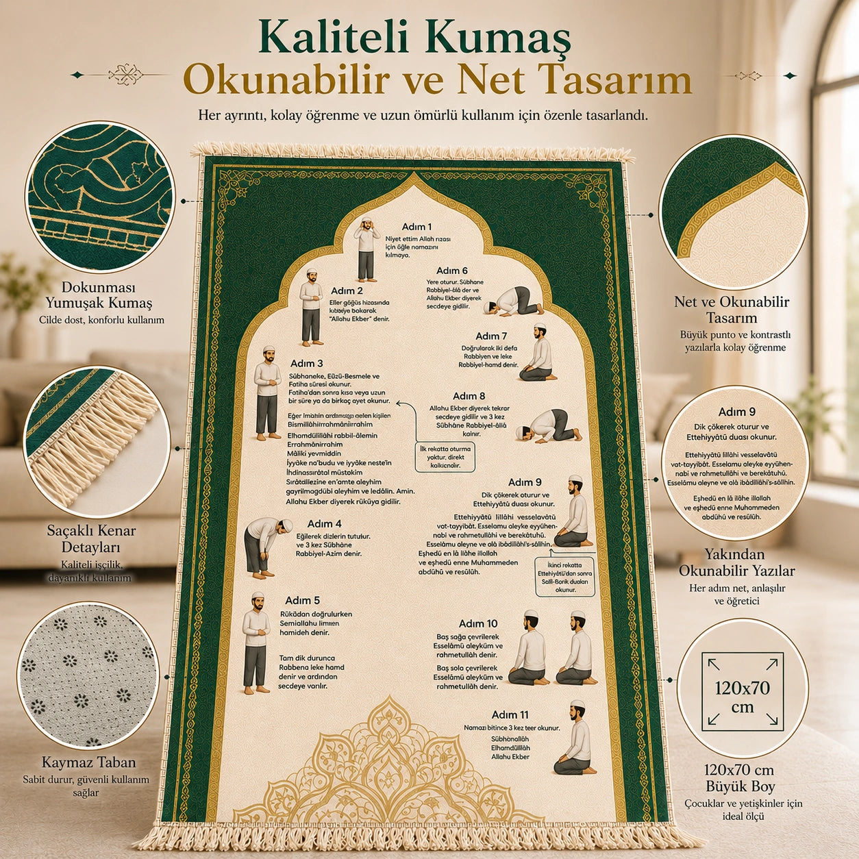Berekethanem™ Namaz Öğretici Seccade